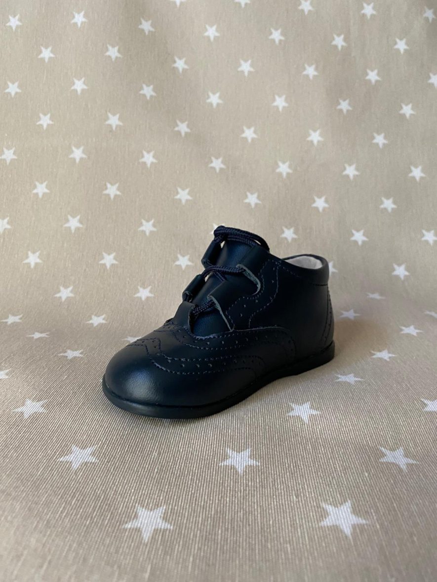 Zapatos bebé unisex de piel color azul marino