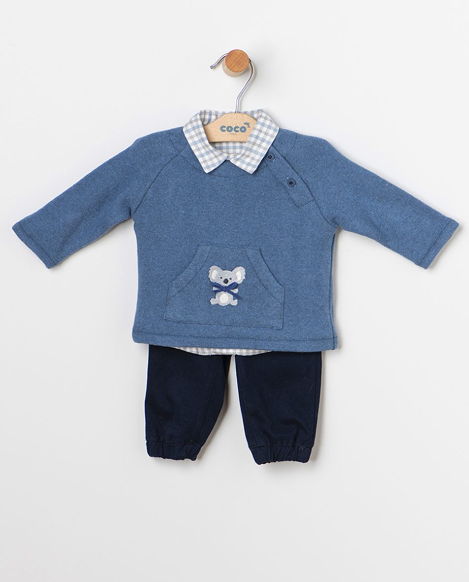 Conjunto niño Coco Acqua azul tres piezas