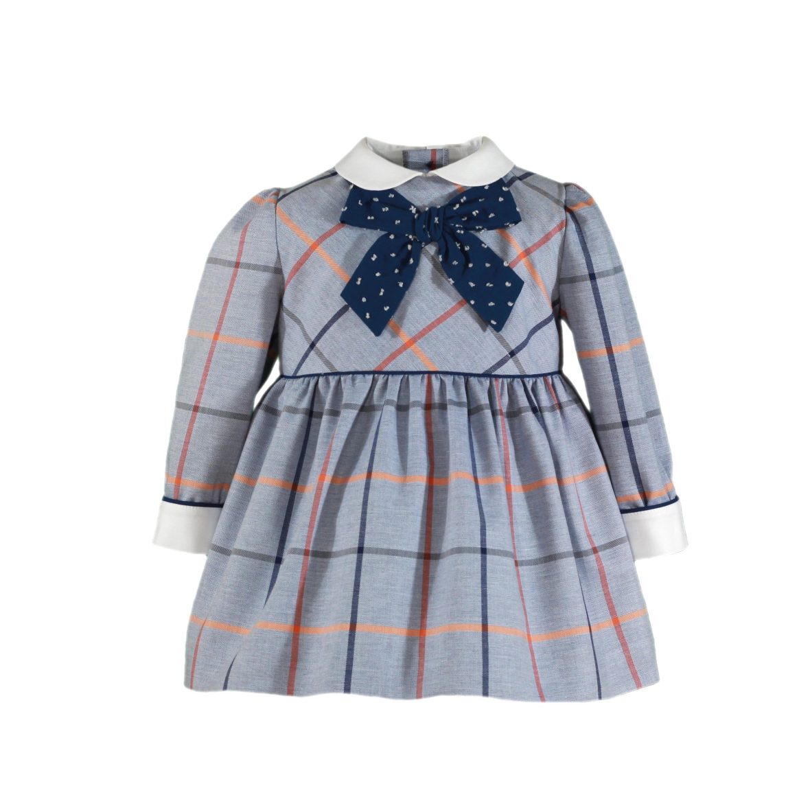 Vestido niña a cuadros azul de Miranda