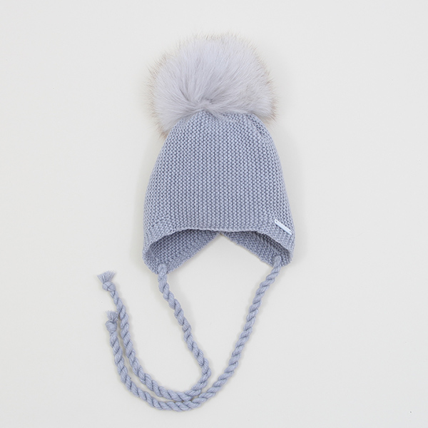 Gorro cordón trenzado de Pangasa pelo natural Gris