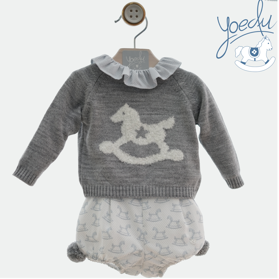 Conjunto bebé niño tres piezas Yoedu Familia Mileto