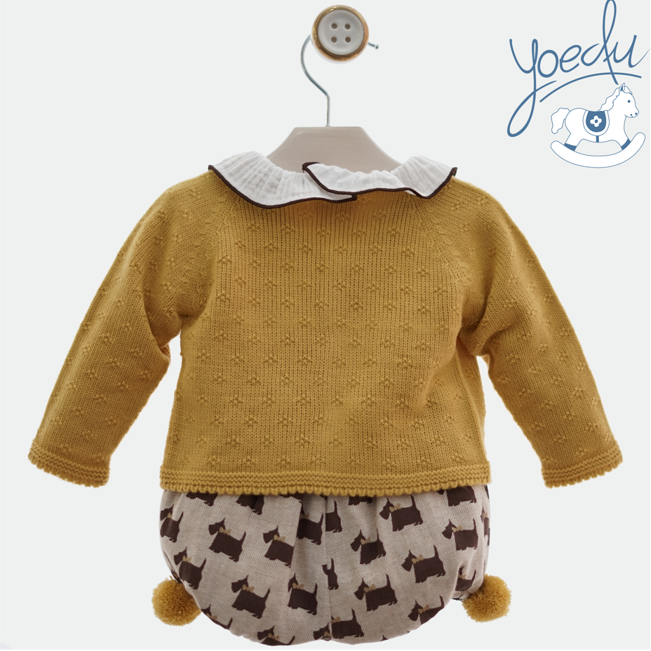 Conjunto bebé niña tres piezas Yoedu Familia Arcadia