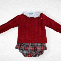 Conjunto niña Yoedu con estampado escocés Trenzas