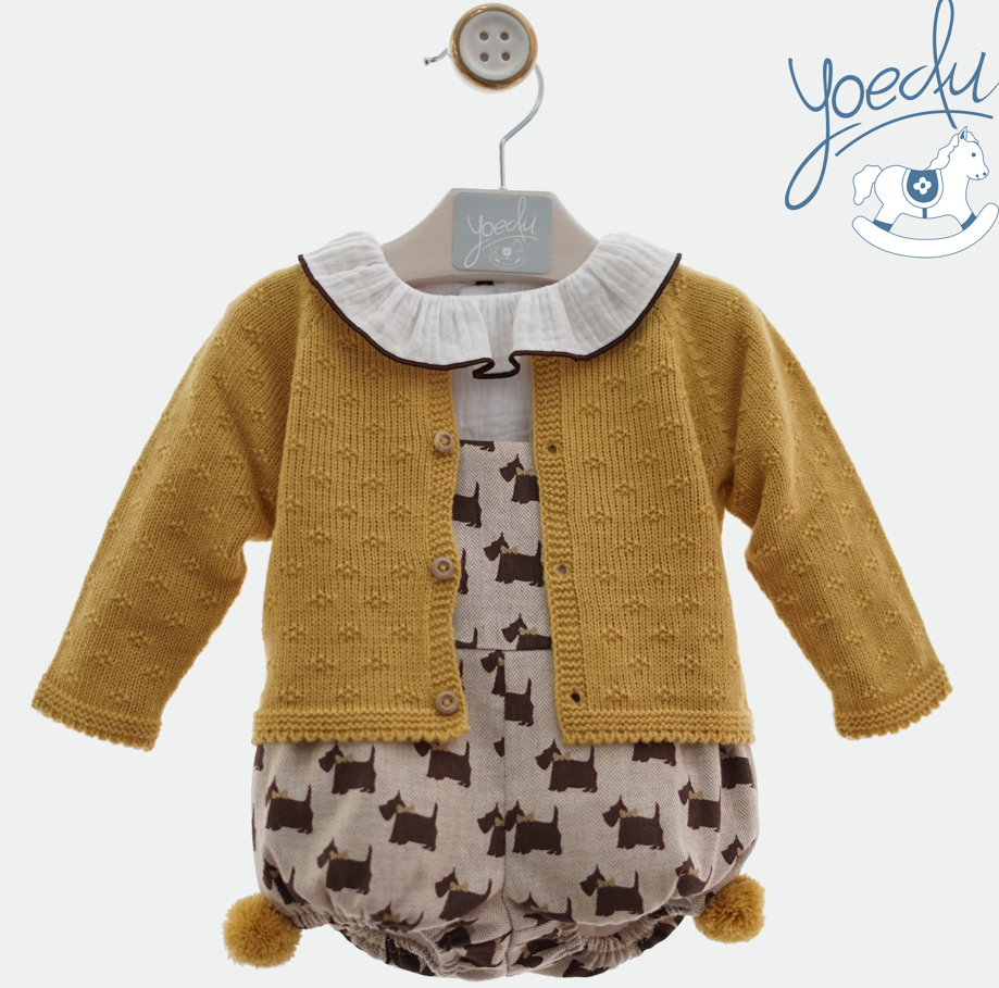 Conjunto bebé tres piezas Yoedu Familia Arcadia