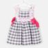 vestido con braguita de niña a cuadros grises de Mon Petit Bonbon