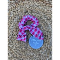 Coletero bebé niña cuadros vichy rosa Familia granja Mon Petit Bonbon