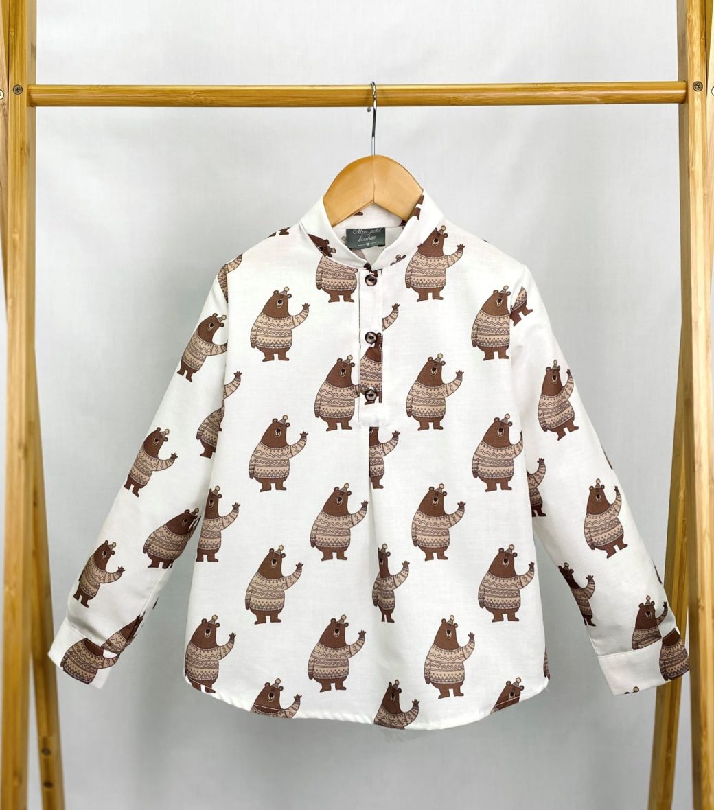 Camisa bebé niño colección osos de Mon Petit Bonbon