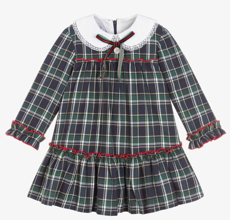 Vestido niña a cuadros de foque otoño 2022