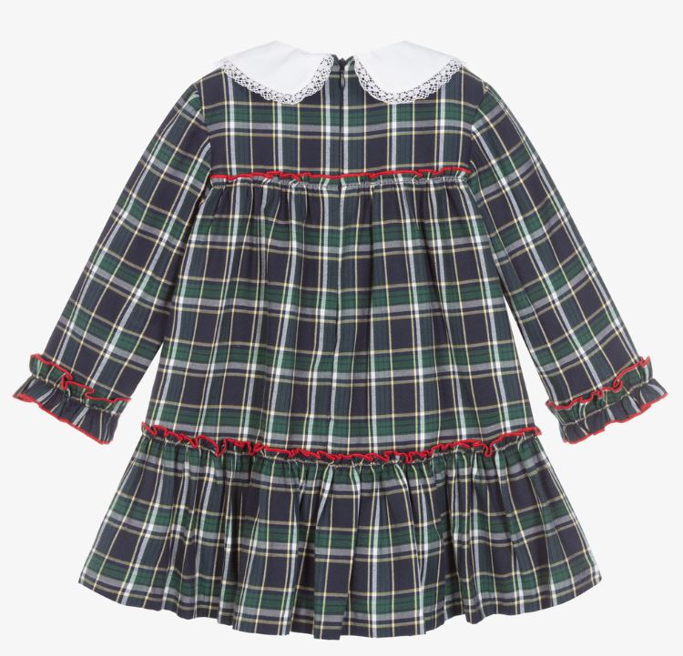 Vestido niña a cuadros de foque otoño muñeco de nieve T 2022