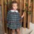 Vestido niña a cuadros muñeco de nie