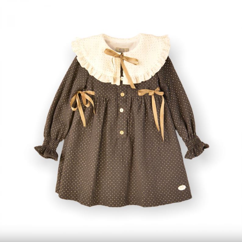 Vestido niña topos oro Familia dorada José Varón 2.jpg2